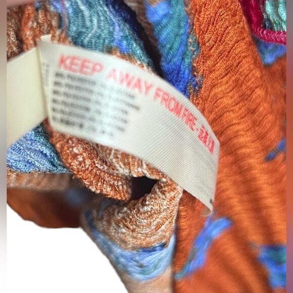 Anthropologie  Ruffled Sleep Mini Dress funky boho floral multicolor small - Picture 6 of 6